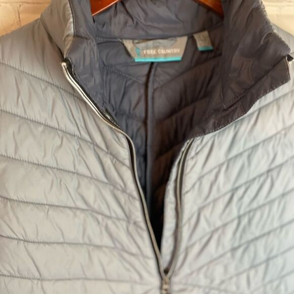 Free Country Women's Gray Packable Quilted Puffer Coat Size L NWOT - Picture 5 of 7